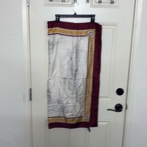 Luxury Burgundy and Cream Architectural Scarf